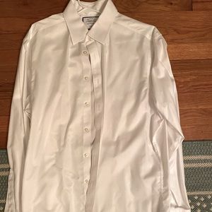 2 white Charles Tyrwhitt slim fit non-iron neck:17/35in